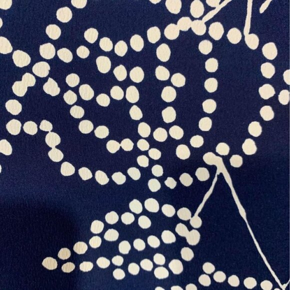 Karl LAGERFELD woman’s navy/white dress with sheer sleeves. Lined. Size 8. Cutou - Picture 7 of 12